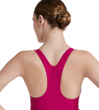 Women's Endura Brite Fabric Heritage Logo Racerback One Piece Swimwear - Berry & White