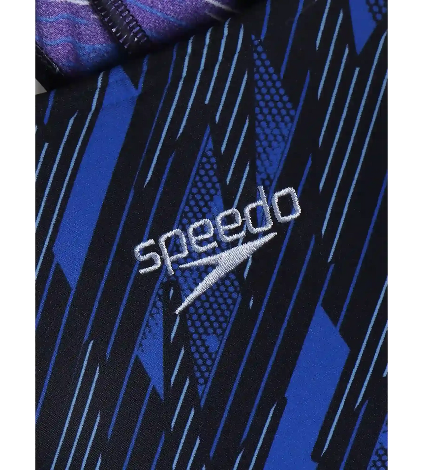 Women's Endurance 10 Hyperboom Printed Racerback One Piece Swimwear - True Navy & True Cobalt