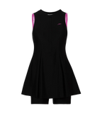 Women's Endurance10 Closedback Swimdress With Boyleg - Black & Neon Violet