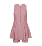 Women's Endurabrite Closedback Swimdress With Boyleg - Nostalgic Mauve & Dusty Pink