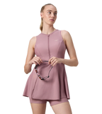 Women's Endurabrite Closedback Swimdress With Boyleg - Nostalgic Mauve & Dusty Pink