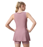 Women's Endurabrite Closedback Swimdress With Boyleg - Nostalgic Mauve & Dusty Pink