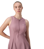 Women's Endurabrite Closedback Swimdress With Boyleg - Nostalgic Mauve & Dusty Pink