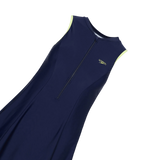Women's Endurance10 Closedback Swimdress With Boyleg - True Navy & Electric Lime
