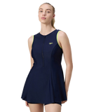 Women's Endurance10 Closedback Swimdress With Boyleg - True Navy & Electric Lime