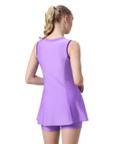 Women's Endurabrite Closedback Swimdress With Boyleg - Purple Mist & Tillandsia Purple
