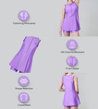 Women's Endurabrite Closedback Swimdress With Boyleg - Purple Mist & Tillandsia Purple