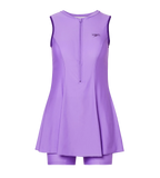 Women's Endurabrite Closedback Swimdress With Boyleg - Purple Mist & Tillandsia Purple