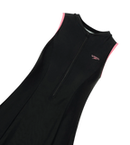 Women's Endurance10 Closedback Swimdress With Boyleg - Black & Pink Lemonade