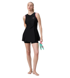 Women's Endurance10 Closedback Swimdress With Boyleg - Black & Pink Lemonade