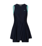 Women's Endurance10 Closedback Swimdress With Boyleg - True Navy & Arctic Glass