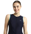 Women's Endurance10 Closedback Swimdress With Boyleg - True Navy & Arctic Glass