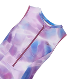 Women's Endurabrite Printed Closedback Swimdress With Boyleg - Rum Raisin