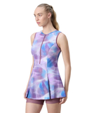 Women's Endurabrite Printed Closedback Swimdress With Boyleg - Rum Raisin