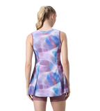 Women's Endurabrite Printed Closedback Swimdress With Boyleg - Rum Raisin