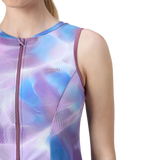 Women's Endurabrite Printed Closedback Swimdress With Boyleg - Rum Raisin