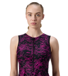 Women's Endurance10 Printed Closedback Swimdress With Boyleg - Black & Electric Pink