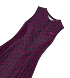 Women's Endurance10 Printed Closedback Swimdress With Boyleg - True Navy & Electric Pink