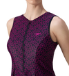 Women's Endurance10 Printed Closedback Swimdress With Boyleg - True Navy & Electric Pink