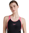 Women's Endurance 10 Essential Panel Racerback Legsuit Swimwear - Black & Fandango Pink