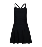 Women's Endurance10 Ruched Racerback Swimdress With Boyleg - Black