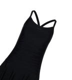 Women's Endurance10 Ruched Racerback Swimdress With Boyleg - Black