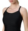 Women's Endurance10 Ruched Racerback Swimdress With Boyleg - Black