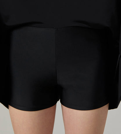 Women's Endurance10 Ruched Racerback Swimdress With Boyleg - Black