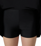 Women's Endurance10 Ruched Racerback Swimdress With Boyleg - Black