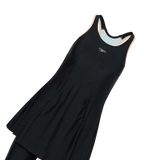 Women's Endurance10 Racerback Swimdress With Kneeleg - Black & Dusty Pink