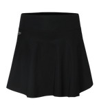 Women's Ribbed Lite Swimming Skirt With Bulit In Shorts - Black & Coin Grey