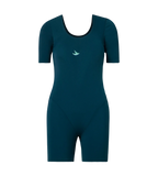 Women's Endurance+ Sleeved Myrtle Racerback Legsuit - Dark Teal & Arctic Glass