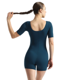 Women's Endurance+ Sleeved Myrtle Racerback Legsuit - Dark Teal & Arctic Glass