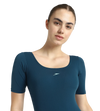 Women's Endurance+ Sleeved Myrtle Racerback Legsuit - Dark Teal & Arctic Glass