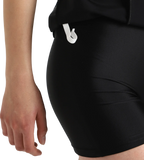 Women's Endurance10 Closedback Sleeved Swimdress With Boyleg - Black & Neon Violet