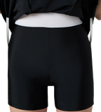 Women's Endurance10 Short Sleeve Closedback Swimdress With Boyleg - Black & Pink Lemonade