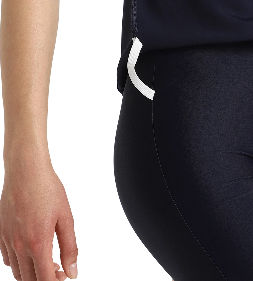 Women's Endurance10 Closedback Sleeved Swimdress With Boyleg - True Navy & Arctic Glass