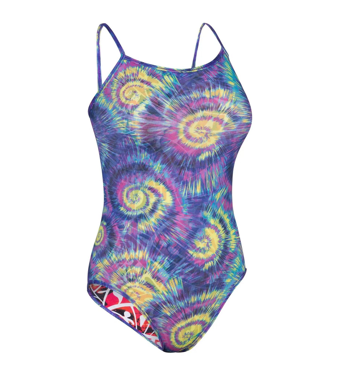 Women's Hippy Explosion Flip Reverse One Piece Swimwear - Navy  &  Chroma Blue_2