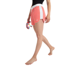 Women's 4 Way Comfort Stretch Leisure Watershorts With Side Pockets - Coral Sands & White