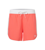Women's 4 Way Comfort Stretch Leisure Watershorts With Side Pockets - Coral Sands & White