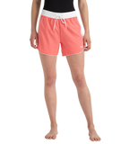 Women's 4 Way Comfort Stretch Leisure Watershorts With Side Pockets - Coral Sands & White
