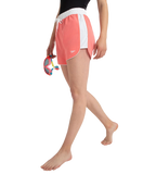 Women's 4 Way Comfort Stretch Leisure Watershorts With Side Pockets - Coral Sands & White