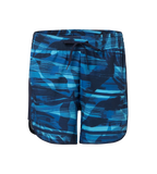 Women's 4 Way Flex Essential Printed Watershorts With Side Pockets - Peacoat, Cerulean Blue & Picton Blue