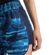 Women's 4 Way Flex Essential Printed Watershorts With Side Pockets - Peacoat, Cerulean Blue & Picton Blue