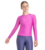 Girl's Endura Brite Long Sleeve Suntop - Neon Violet & Hapuna Blue