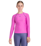 Girl's Endura Brite Long Sleeve Suntop - Neon Violet & Hapuna Blue