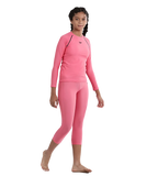 Girl's Recycled Endura Brite Long sleeve Suntop - Fandango Pink & True Navy