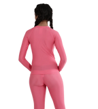 Girl's Recycled Endura Brite Long sleeve Suntop - Fandango Pink & True Navy