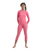 Girl's Recycled Endura Brite Long sleeve Suntop - Fandango Pink & True Navy