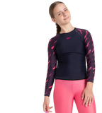 Girl's Endurance 10 Hyperboom Long Sleeve Suntop - True Navy & Electric pink